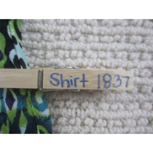 Womens Blouse Shirt Medium Blue Green Tank Top Casual Cocomo Sleeveless Polyeste - Picture 7 of 7